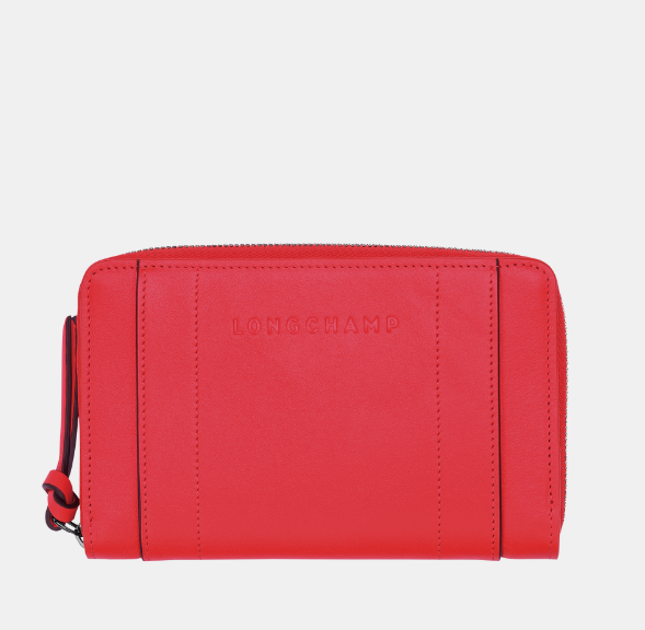 Longchamp 3D Wallet Red