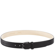 Longchamp 3D Ladies' Belt  in Black with light cream lining