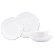 Vietri Lastra Four-Piece Place Setting white