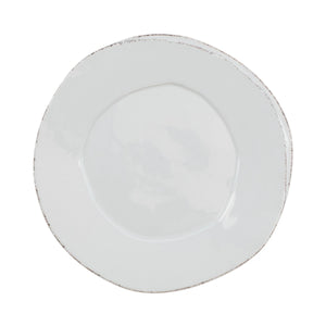 Vietri Lastra European Dinner Plate - Light Gray