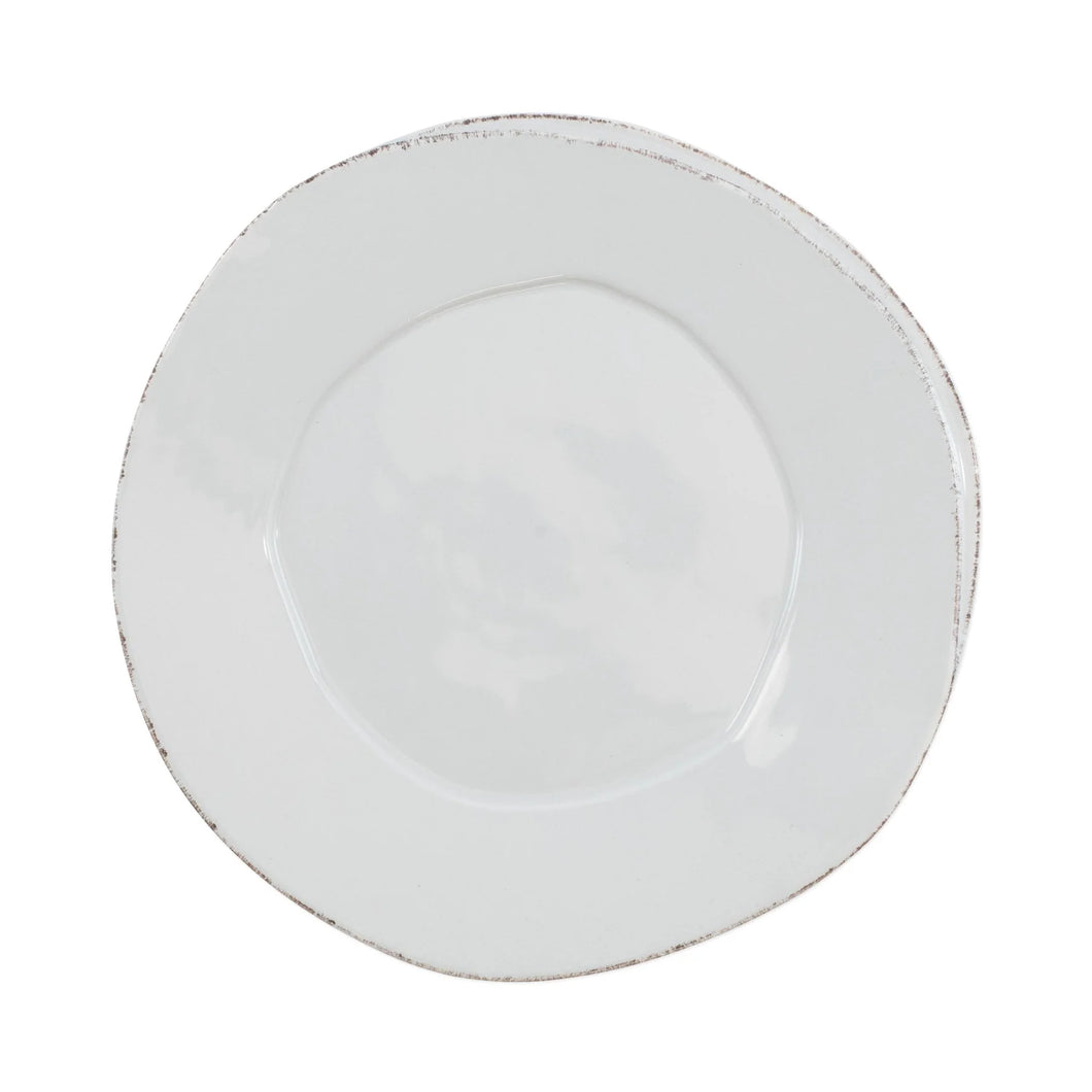 Vietri Lastra European Dinner Plate - Light Gray