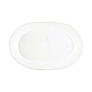 Vietri Lastra Oval Tray - White