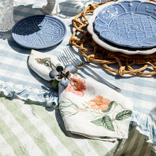 Load image into Gallery viewer, Juliska Floral Garden Napkin on table with blue place setting
