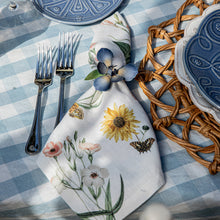 Load image into Gallery viewer, Juliska Floral Garden Napkin on table with blue flower napkin ring
