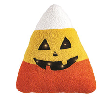 Load image into Gallery viewer, LED Halloween Pillow Candy Corn shape 
