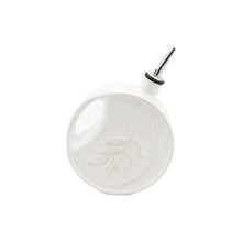 Load image into Gallery viewer, Vietri Luna Olive Oil Bottle with olive branch design

