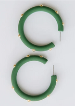 Load image into Gallery viewer, Large Candance Hoop Earrings w/ Gold Accents
