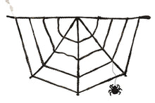 Load image into Gallery viewer, black spider web with spider
