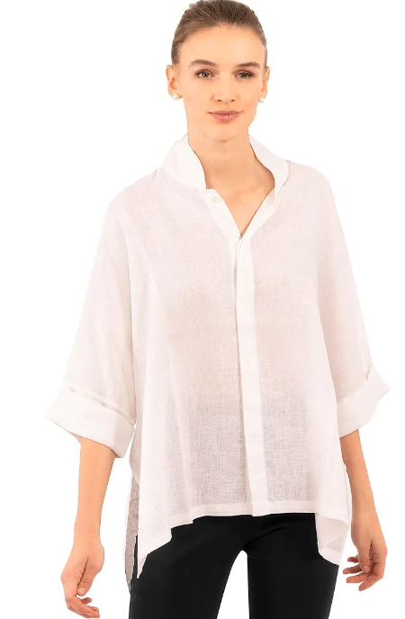 Gretchen Scott Designs Little Lulu Linen Blouse - La Di Da