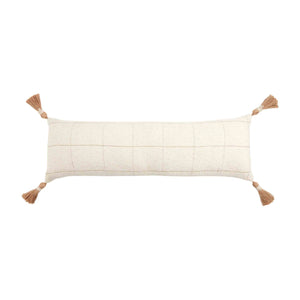 Long Woven Check Pillow