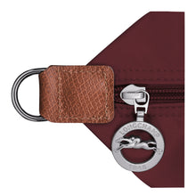 Load image into Gallery viewer, close up brown leather and silver color hardware
