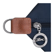 Load image into Gallery viewer, close up of leather and Longchamp logo
