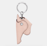 Longchamp Leather Key Ring - Nude