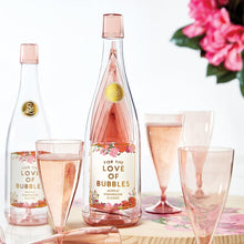 Load image into Gallery viewer, Acrylic Champagne Bottle Set - 5 Stackable Glasses - Love of Bubbles
