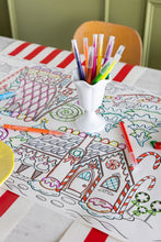 Load image into Gallery viewer, Hester &amp; Cook Gingerbread Coloring Runner on a table with a cup of pens

