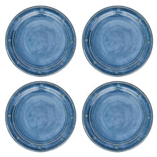 Load image into Gallery viewer, Juliska Berry &amp; Thread Melamine Dinner Plate Set/4 Ocean 
