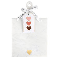 Marble Serving Board with Handle - Heart
