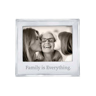 silver color frame engraved with 'Family is Everything'