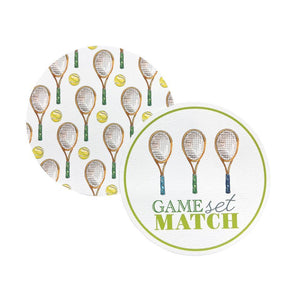 Mariposa Game, Set, Match Tennis Beaded Coaster Set