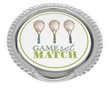 Load image into Gallery viewer, Mariposa Game, Set, Match Tennis Beaded Coaster Set
