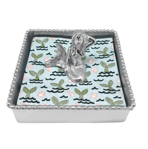 Mariposa Mermaid Beaded Napkin Box Set