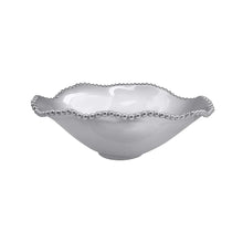 Load image into Gallery viewer, Mariposa Pearled Oval Wavy Serving Bowl
