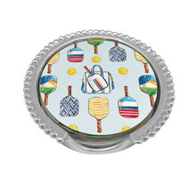 Load image into Gallery viewer, Mariposa Pickleball Served All Day Beaded Coaster Set
