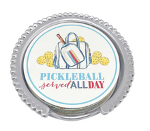 Load image into Gallery viewer, Mariposa Pickleball Served All Day Beaded Coaster Set
