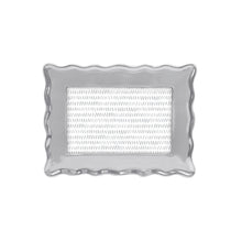 Load image into Gallery viewer, silver frame with wavy border 
