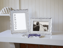Load image into Gallery viewer, Two Wavy Engravable Frame one engraved with monogram and date
