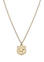 Load image into Gallery viewer, Marley Equestrian Charm Necklace in Worn Gold
