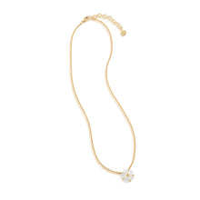 Load image into Gallery viewer, gold chain necklace with mother of pearl flower shaped pendant 

