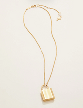 Load image into Gallery viewer, Mini Padlock Locket Necklace 18&quot; Gold
