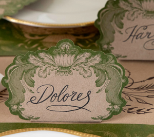 Moss Fable Toile Place Card