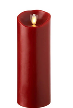 Load image into Gallery viewer, 3"x8" Moving Flame Red Pillar Candle
