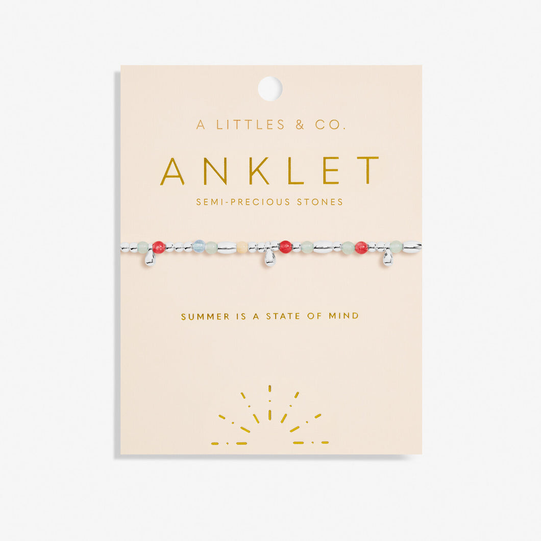 Multi Stone Anklet