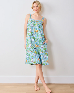 Must Love Cats - Back To Bed Night Gown - Cornflow