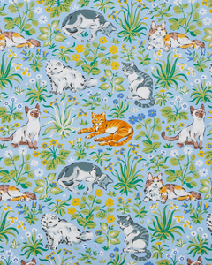 Must Love Cats - Back To Bed Night Gown - Cornflow