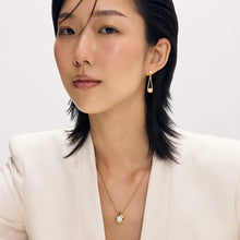 Load image into Gallery viewer, person wearing Dean Davidson Mini Ipanema Gold Pendant and similar earrings 
