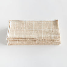 Load image into Gallery viewer, Avery taupe cloth Napkins in a stack
