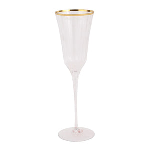 Vietri Natalia Gold Champagne Glass