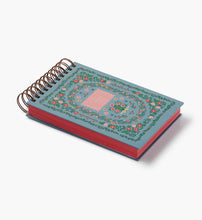 Load image into Gallery viewer, Rifle Paper Desktop Spiral Notepad - Rosette side view to show pink edged paper
