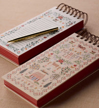 Load image into Gallery viewer, two Rifle Paper Spiral Market List - Home Sweet Home with a pen
