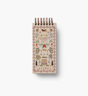 Rifle Paper Spiral Market List with a kitschy print of flowers farm animal and a house text reads Market list