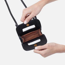Load image into Gallery viewer, Ace Phone Crossbody in Pebbled Leather - Black
