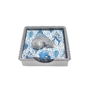 Mariposa Nautilus Shell Beaded Napkin Box Set