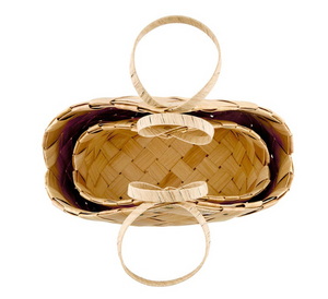 Nested Natural Wood Fiber Baskets - Two Sizes