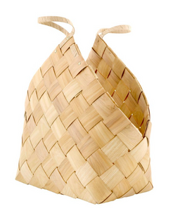 Nested Natural Wood Fiber Baskets - Two Sizes