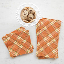 Load image into Gallery viewer, Hester &amp; Cook Orange Plaid Napkins - FINAL SALE
