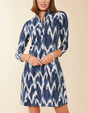 Load image into Gallery viewer, Spartina 449 Nora Half-Zip Dress Kalalanta Ikat Dot
